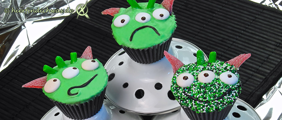 Alien Geburtstagsfeier mit Cupcakes