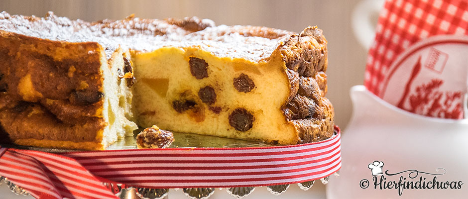 Kasekuchen Mit Apfel Rosinen Und Etwas Calvados